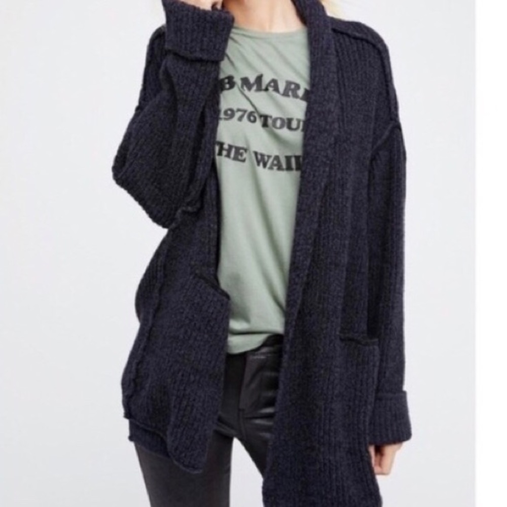 Free People Low Tide Cardigan (Navy Blue) (M/L)